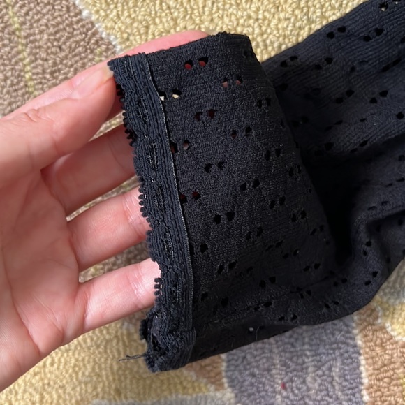 VINTAGE BETSEY JOHNSON BLACK STRETCH MIDI DRESS CLASSIC ICONIC BETSEY LACE S M - Picture 6 of 13